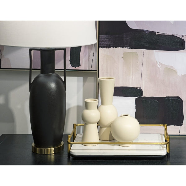 Atlas Arcas Vase - Sculptural Earthenware Decorative Accessory for Modern and Farmhouse Interiors Small AC11047-01