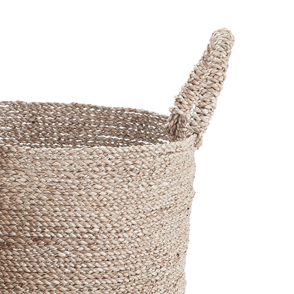 Atlas Archipelago Nested Baskets Set of 3 - Handcrafted Seagrass with Metallic Accents for Stylish Storage AC11048-01S