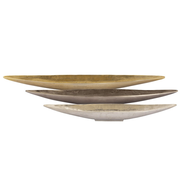 Atlas Ardmore Bowl Set of 3 - Sculptural Metal Trays in Brass, Bronze & Nickel for Elegant Home Styling AC11049-01S