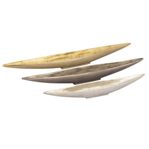Atlas Ardmore Bowl Set of 3 - Sculptural Metal Trays in Brass, Bronze & Nickel for Elegant Home Styling AC11049-01S