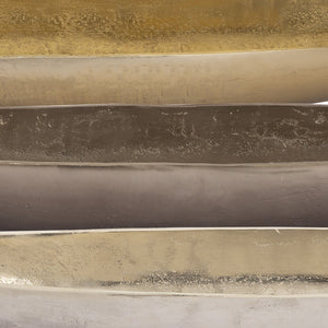 Atlas Ardmore Bowl Set of 3 - Sculptural Metal Trays in Brass, Bronze & Nickel for Elegant Home Styling AC11049-01S