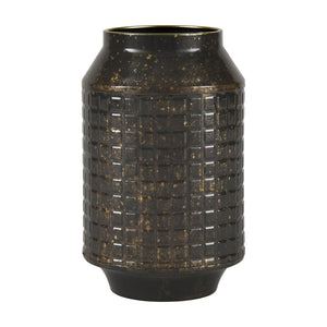 Atlas Armil Vase - Sculptural Modern Décor with Matte Black Finish and Gold Flecks for Stylish Interiors Small AC11052-01