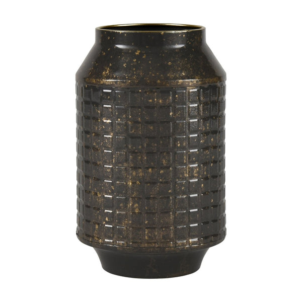 Atlas Armil Vase - Sculptural Modern Décor with Matte Black Finish and Gold Flecks for Stylish Interiors Small AC11052-01