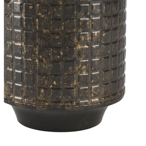 Atlas Armil Vase - Sculptural Modern Décor with Matte Black Finish and Gold Flecks for Stylish Interiors Small AC11052-01