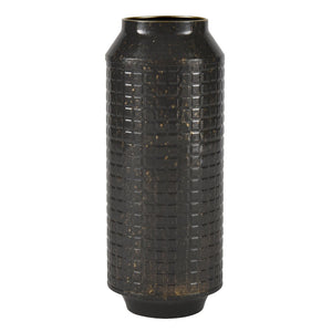 Atlas Armil Vase - Sculptural Modern Décor with Matte Black Finish and Gold Flecks for Stylish Interiors Large AC11052-02