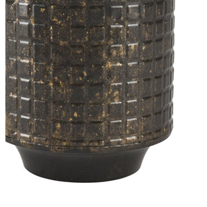 Atlas Armil Vase - Sculptural Modern Décor with Matte Black Finish and Gold Flecks for Stylish Interiors Large AC11052-02