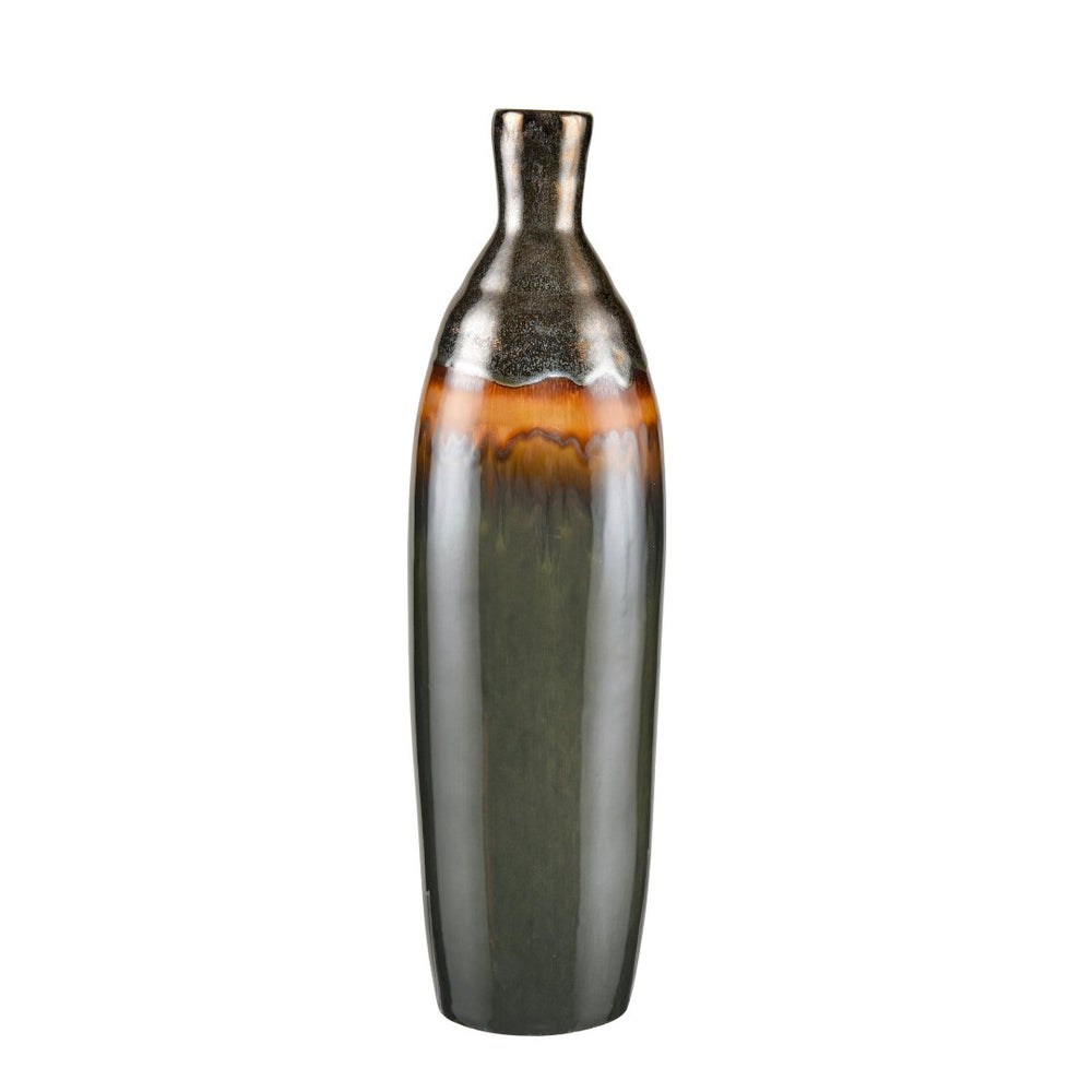 Atlas Arne Vase - Sculptural Earthenware with Unique Ombre Glaze for Elegant Home Décor Accents AC11054-01