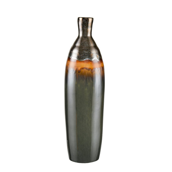 Atlas Arne Vase - Sculptural Earthenware with Unique Ombre Glaze for Elegant Home Décor Accents AC11054-01