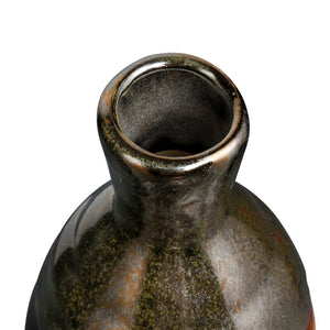Atlas Arne Vase - Sculptural Earthenware with Unique Ombre Glaze for Elegant Home Décor Accents AC11054-01