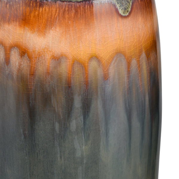 Atlas Arne Vase - Sculptural Earthenware with Unique Ombre Glaze for Elegant Home Décor Accents AC11054-01