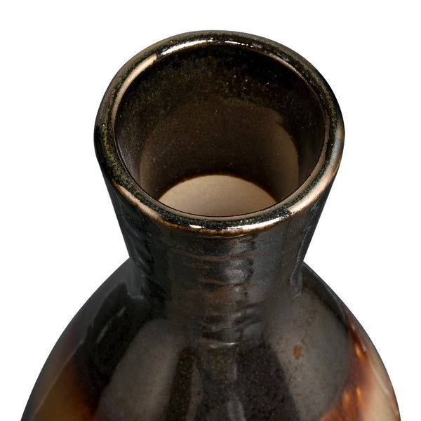 Atlas Arne Vase - Small Earthenware Beauty with Ombre Glaze, Ideal for Elegant Floral Arrangements & Decor AC11055-01