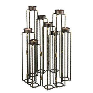 Atlas Ascencio Sculptural Candleholder – Adjustable Aged Brass Design for Stunning Ambient Lighting Display AC11056-01