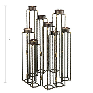 Atlas Ascencio Sculptural Candleholder – Adjustable Aged Brass Design for Stunning Ambient Lighting Display AC11056-01