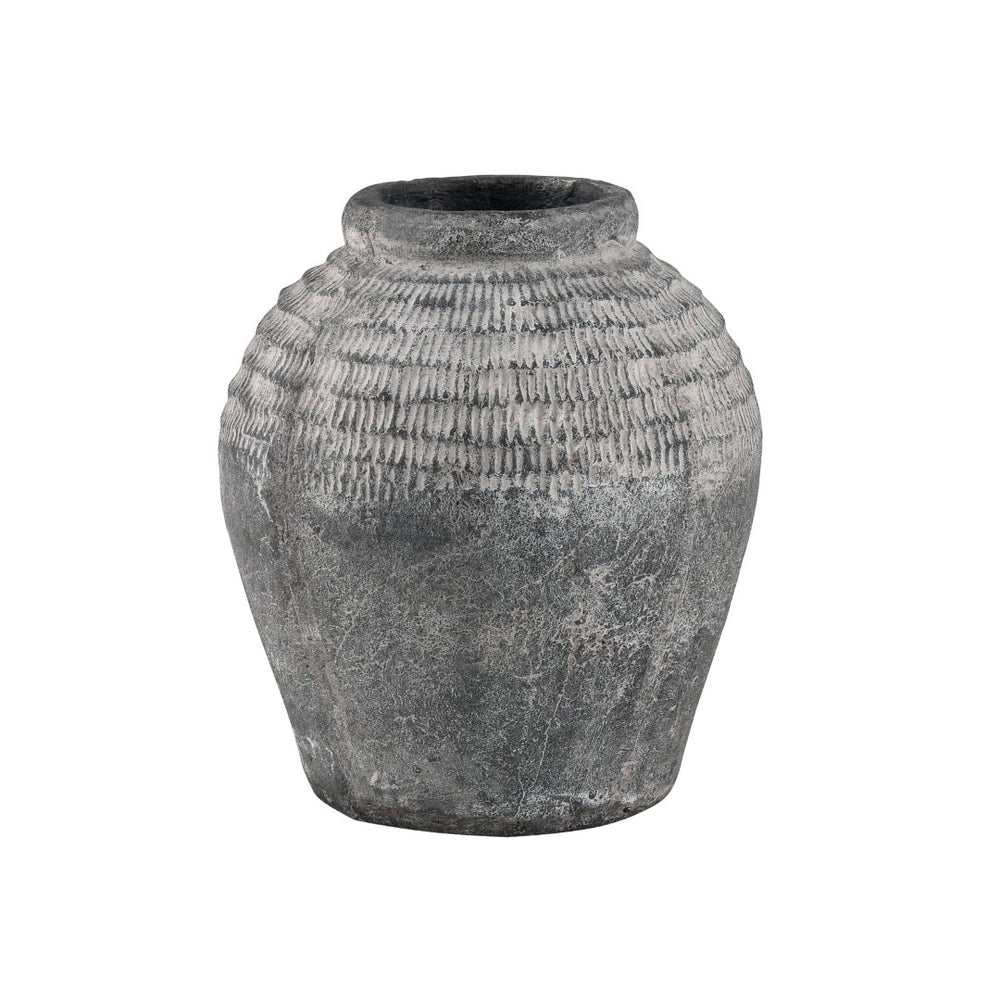 Atlas Ashe Vase - Sculptural Earthenware with Vintage Charm for Modern and Rustic Home Decor Small AC11058-01