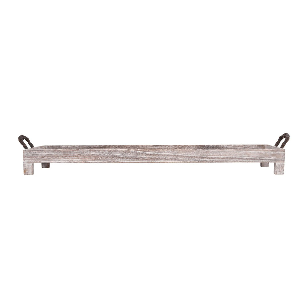 Atlas Ashwood Tray - Handcrafted Long Natural Accent for Rustic Charm, Perfect for Decor & Display AC11060-01