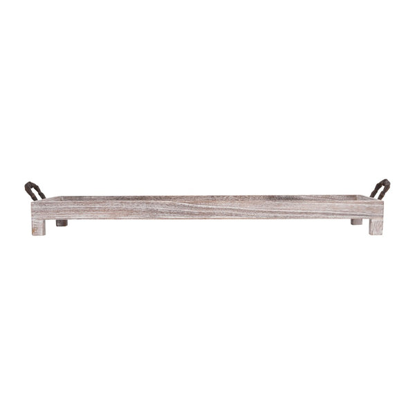 Atlas Ashwood Tray - Handcrafted Long Natural Accent for Rustic Charm, Perfect for Decor & Display AC11060-01