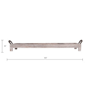 Atlas Ashwood Tray - Handcrafted Long Natural Accent for Rustic Charm, Perfect for Decor & Display AC11060-01