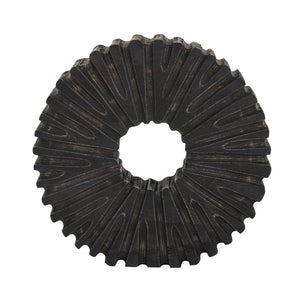 Atlas Curtis Decorative Object - Hand-Carved Mango Wood with Sunburst Design for Modern Home Décor AC11061-01