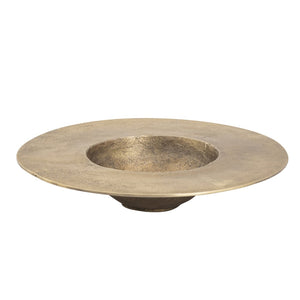 Atlas Barish Plate - Striking Metal Accent for Modern Decor, Versatile Serving Platter & Wall Art Display Bronze AC11072-01