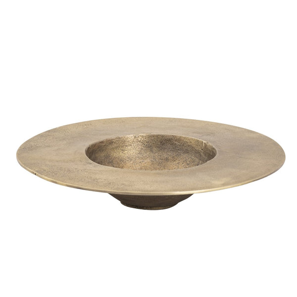 Atlas Barish Plate - Striking Metal Accent for Modern Decor, Versatile Serving Platter & Wall Art Display Bronze AC11072-01