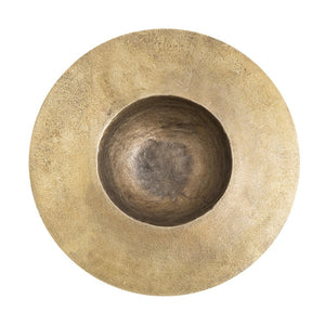 Atlas Barish Plate - Striking Metal Accent for Modern Decor, Versatile Serving Platter & Wall Art Display Bronze AC11072-01