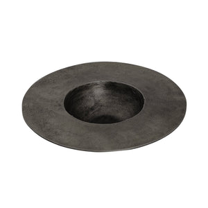 Atlas Barish Plate - Striking Metal Accent for Modern Decor, Versatile Serving Platter & Wall Art Display Black AC11072-02