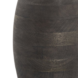 Atlas Barone Vase - Elevate Your Décor with Sculptural Ebonized Wood and Brass-Finish Metal Elegance Large AC11074-01