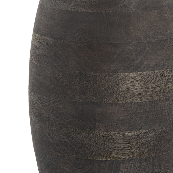 Atlas Barone Vase - Elevate Your Décor with Sculptural Ebonized Wood and Brass-Finish Metal Elegance Large AC11074-01