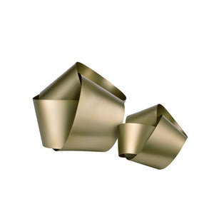 Atlas Bayer Object - Hand-Forged Matte Gold Sculptural Accent for Contemporary Home Décor and Display Small Gold AC11078-01