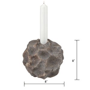 Atlas Beachcomber Candleholders - Set of 2 Natural Wood Orb Holders for Coastal & Rustic Décor Styling AC11080-01S