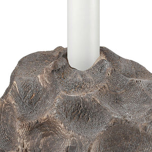 Atlas Beachcomber Candleholders - Set of 2 Natural Wood Orb Holders for Coastal & Rustic Décor Styling AC11080-01S