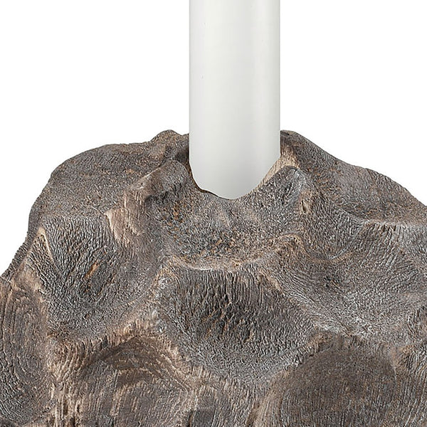 Atlas Beachcomber Candleholders - Set of 2 Natural Wood Orb Holders for Coastal & Rustic Décor Styling AC11080-01S