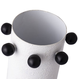 Atlas Beaded Metal Vases Set of 2 - Whimsical Elegance for Modern Decor, Perfect for Dried Flowers & More AC11082-01S