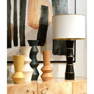 Atlas Belen Vase - Striking Modern Design with Sculptural Depth for Contemporary and Classic Interiors Large Cream AC11084-01