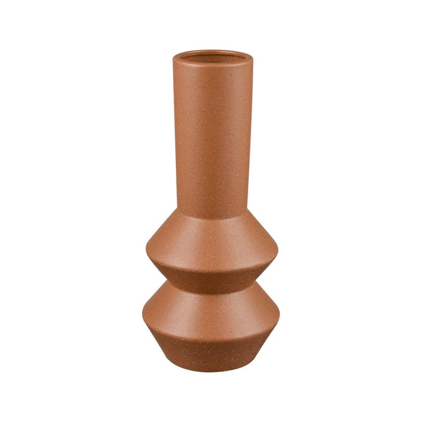 Atlas Belen Vase - Striking Modern Design with Sculptural Depth for Contemporary and Classic Interiors Medium Rust AC11085-01