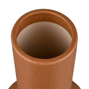 Atlas Belen Vase - Striking Modern Design with Sculptural Depth for Contemporary and Classic Interiors Medium Rust AC11085-01