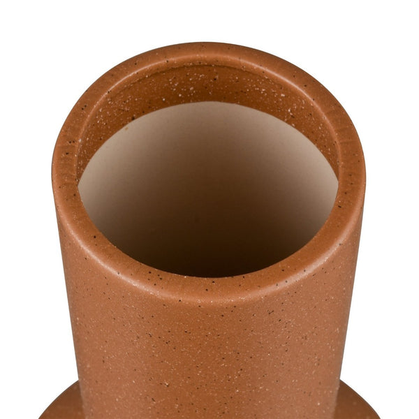 Atlas Belen Vase - Striking Modern Design with Sculptural Depth for Contemporary and Classic Interiors Medium Rust AC11085-01