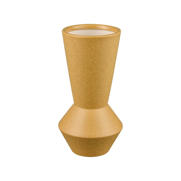 Atlas Belen Vase - Striking Modern Design with Sculptural Depth for Contemporary and Classic Interiors Small Yellow AC11086-01