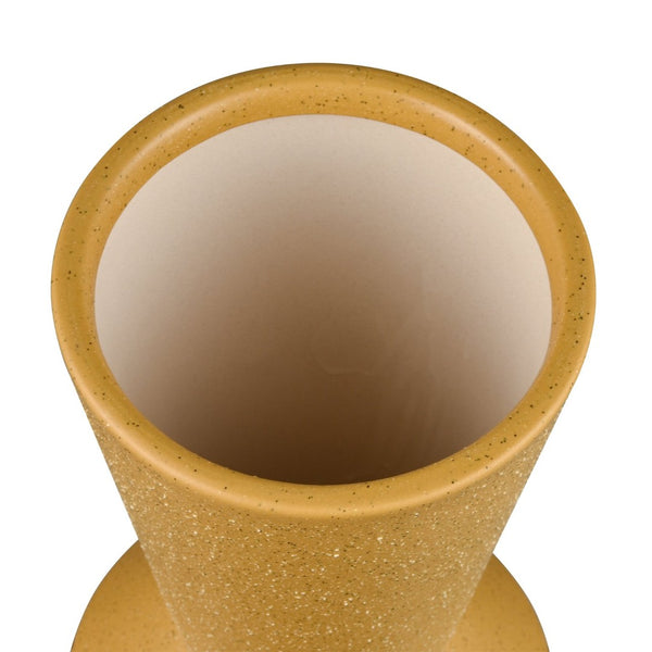 Atlas Belen Vase - Striking Modern Design with Sculptural Depth for Contemporary and Classic Interiors Small Yellow AC11086-01