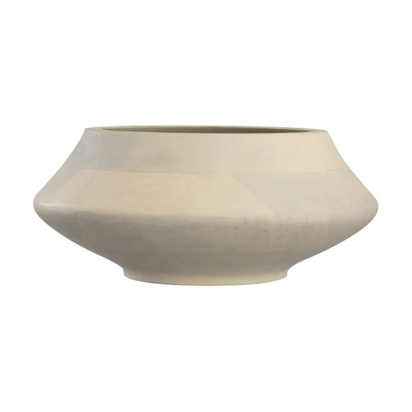 Atlas Belle Bowl - Sculptural Mango Wood Centerpiece with White-Washed Finish for Modern Home Decor AC11087-01