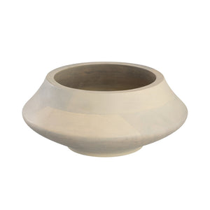 Atlas Belle Bowl - Sculptural Mango Wood Centerpiece with White-Washed Finish for Modern Home Decor AC11087-01