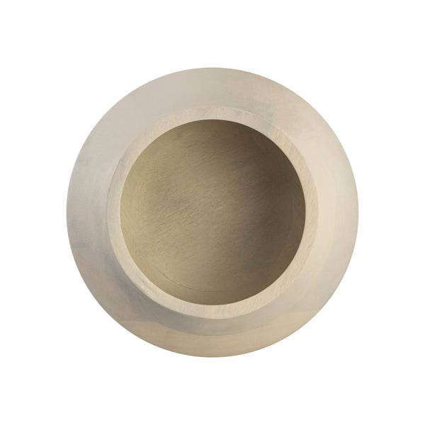 Atlas Belle Bowl - Sculptural Mango Wood Centerpiece with White-Washed Finish for Modern Home Decor AC11087-01