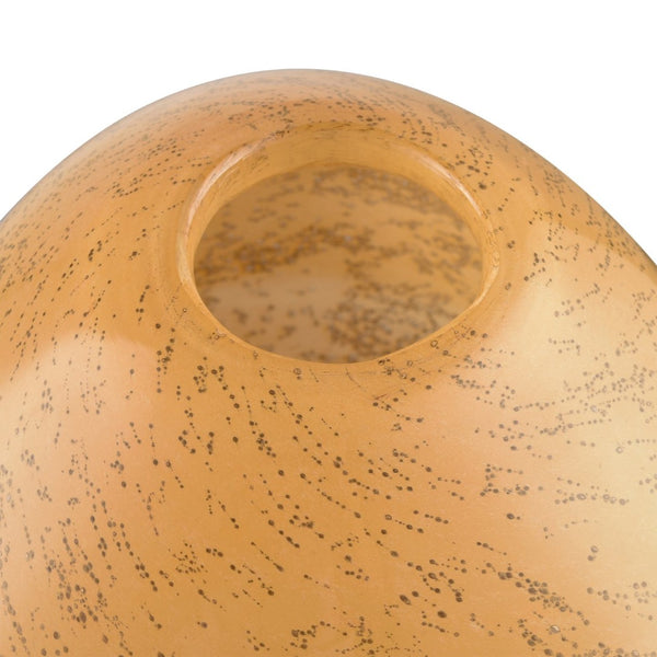 Atlas Berk Bud Vase - Contemporary Textured Glass Accent in Warm Apricot-Orange for Any Tabletop Decor Short AC11094-01