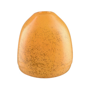 Atlas Berk Bud Vase - Contemporary Textured Glass Accent in Warm Apricot-Orange for Any Tabletop Decor Medium AC11094-02