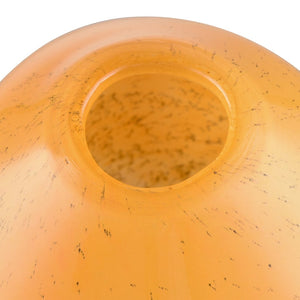 Atlas Berk Bud Vase - Contemporary Textured Glass Accent in Warm Apricot-Orange for Any Tabletop Decor Medium AC11094-02