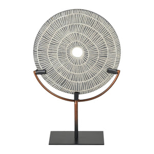 Atlas Berman Modern Stone Sculpture with Brass Accent – Elegant Decorative Piece for Home or Office AC11096-01