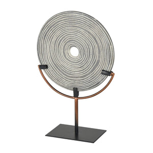 Atlas Berman Modern Stone Sculpture with Brass Accent – Elegant Decorative Piece for Home or Office AC11096-01