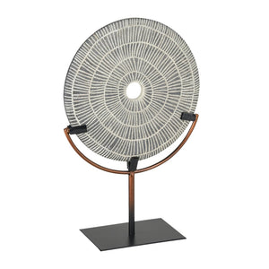 Atlas Berman Modern Stone Sculpture with Brass Accent – Elegant Decorative Piece for Home or Office AC11096-01
