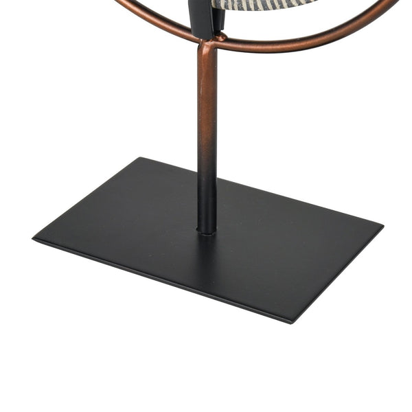 Atlas Berman Modern Stone Sculpture with Brass Accent – Elegant Decorative Piece for Home or Office AC11096-01