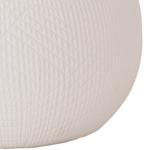 Atlas Besse Vase - Large Sculptural Glass with Matte White Finish for Modern Decor and Floral Arrangements AC11097-01